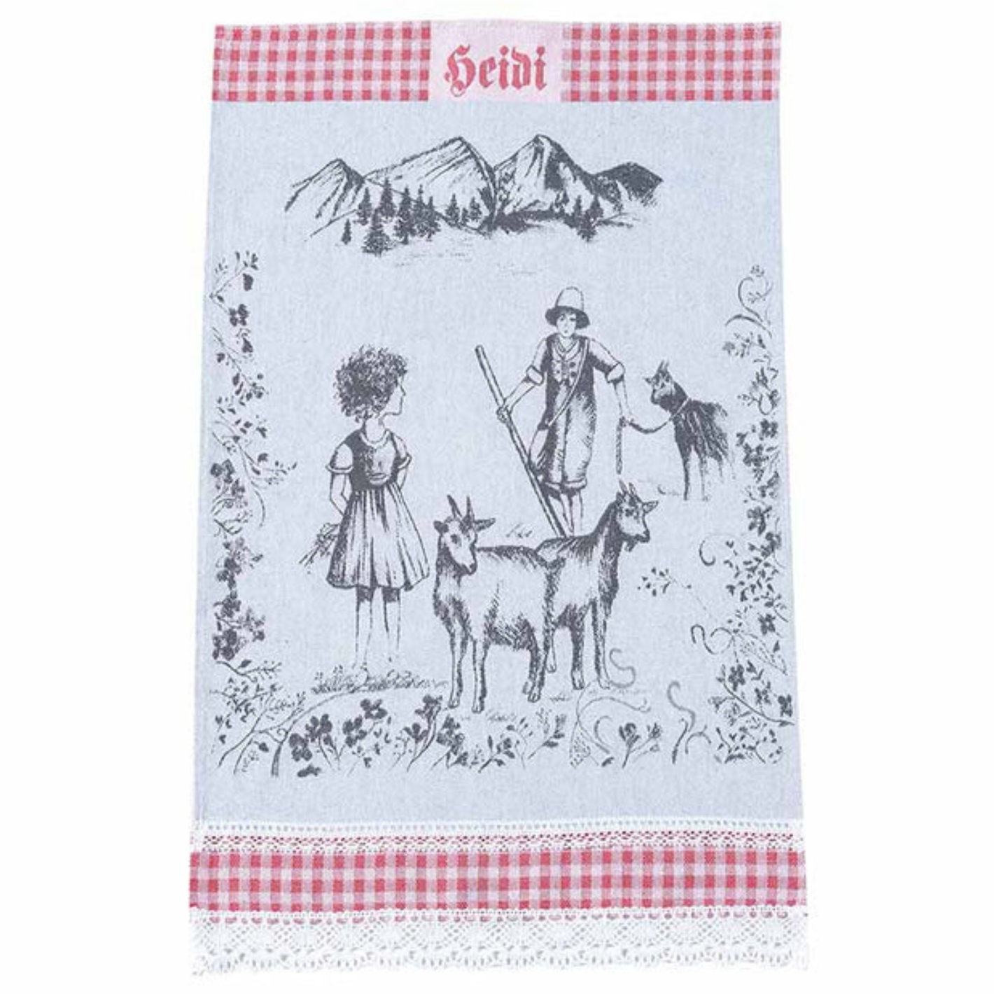 Küchentuch Heidi mit Spitze