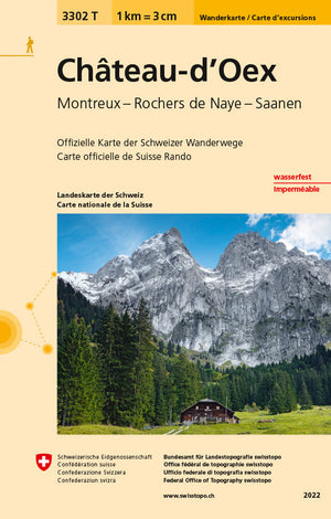 Swisstopo | 3302T Château-d'Oex Carte d'excursions - SAC-Shop