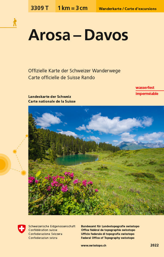 Swisstopo | 3309T Arosa - Davos Wanderkarte - SAC-Shop