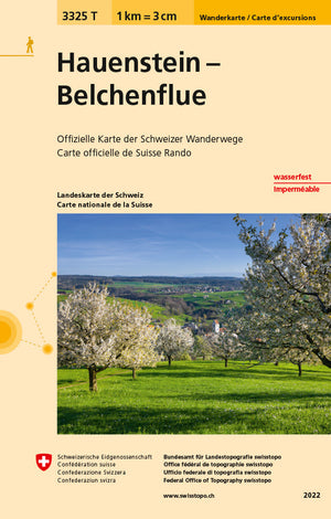 Swisstopo | 3325T Hauenstein - Belchenflue Wanderkarte - SAC-Shop