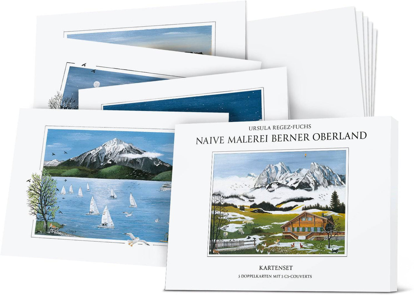 Kartenset Naive Malerei  Berner Oberland