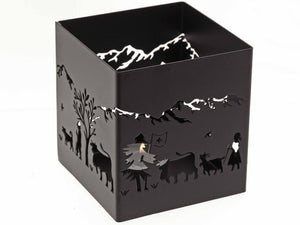 Metall-Windlicht «Alpaufzug»