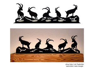 Metall-Steller «Steinböcke»