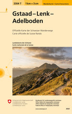 Swisstopo | 3304T Gstaad - Lenk - Adelboden Wanderkarte - SAC-Shop